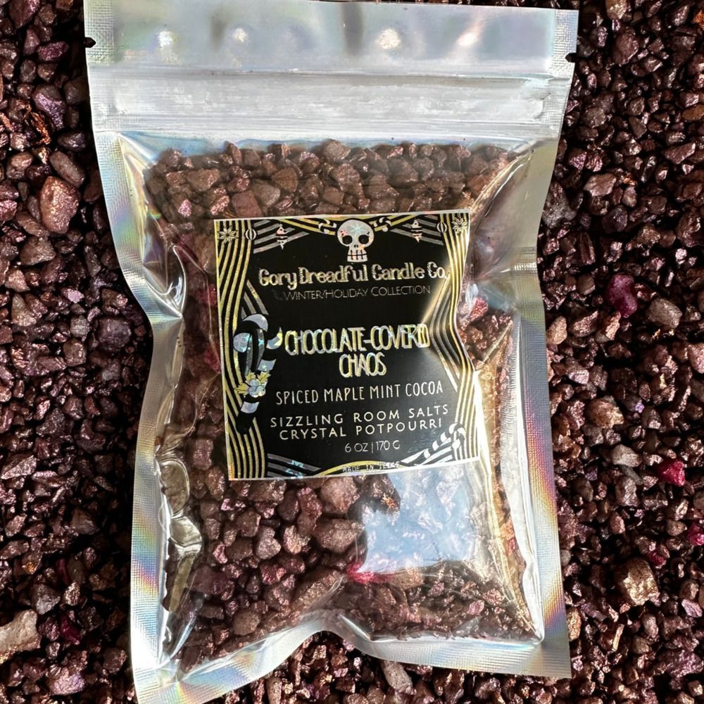 Chocolate-Covered Chaos Sizzling Room Salt Potpourri: Spiced Maple Mint Cocoa